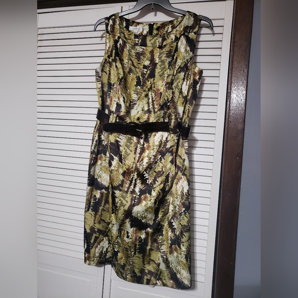 Dress Barn Woman Belted Sleeveless Dress 16 - Picture 7 of 7